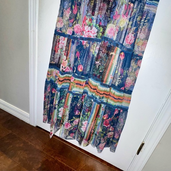 *SOLD* NWT Johnny Was Biya Dayana Mesh Embroidered Maxi Dress - Picture 4 of 12